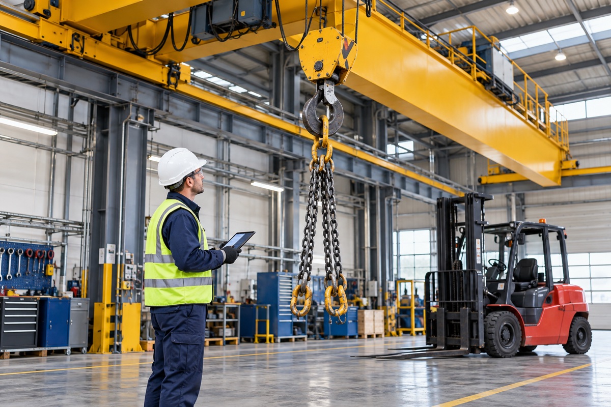 Vinç, zincir sapan ve forklift ekipmanlarının mühendis tarafından periyodik kontrolü